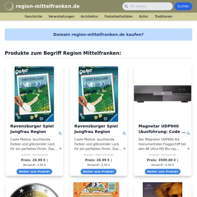 Screenshot region-mittelfranken.de