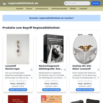 Screenshot regionalbibliothek.de