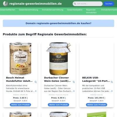 Screenshot regionale-gewerbeimmobilien.de