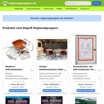 Screenshot regionalgruppen.de