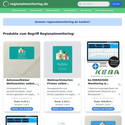 Screenshot regionalmonitoring.de