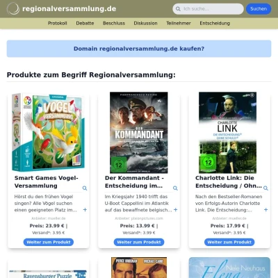 Screenshot regionalversammlung.de