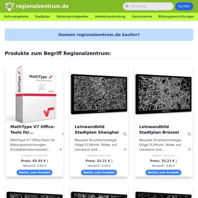 Screenshot regionalzentrum.de