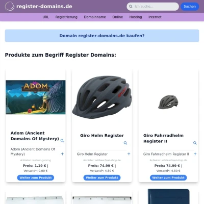 Screenshot register-domains.de