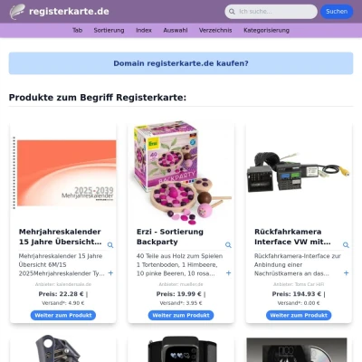 Screenshot registerkarte.de