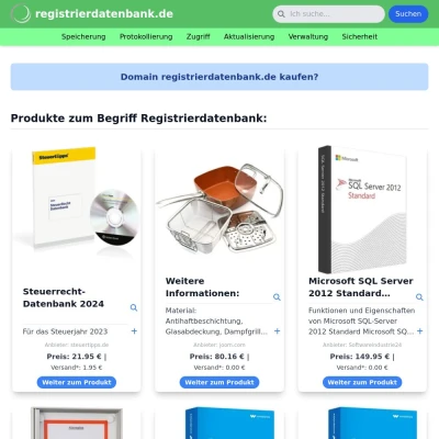 Screenshot registrierdatenbank.de