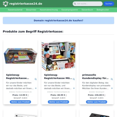 Screenshot registrierkasse24.de