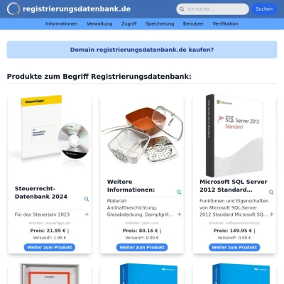 Screenshot registrierungsdatenbank.de