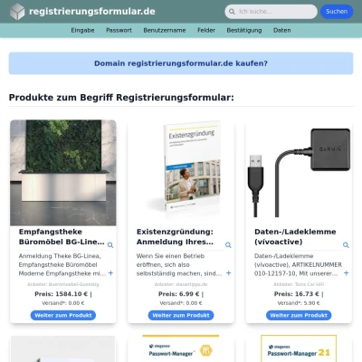 Screenshot registrierungsformular.de