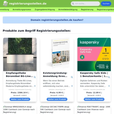 Screenshot registrierungsstellen.de