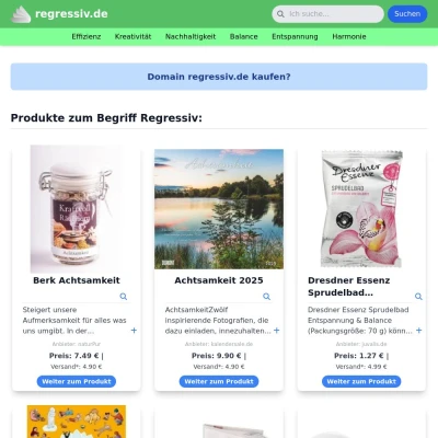 Screenshot regressiv.de