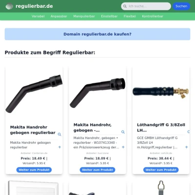 Screenshot regulierbar.de