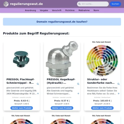 Screenshot regulierungswut.de