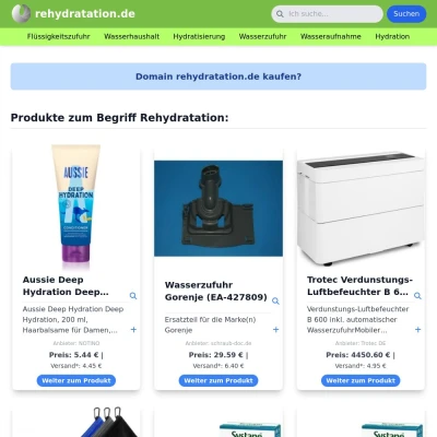 Screenshot rehydratation.de