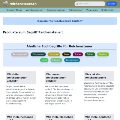 Screenshot reichensteuer.ch