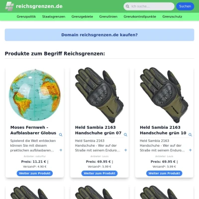 Screenshot reichsgrenzen.de