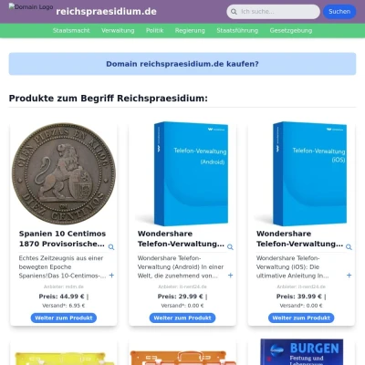 Screenshot reichspraesidium.de