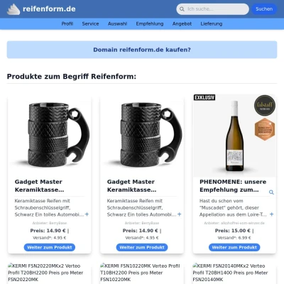 Screenshot reifenform.de