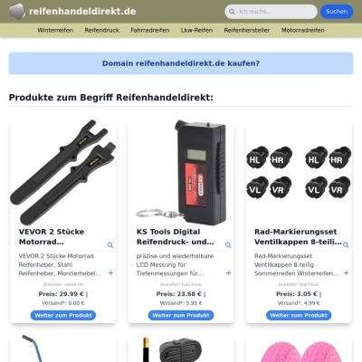 Screenshot reifenhandeldirekt.de