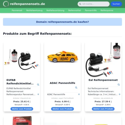 Screenshot reifenpannensets.de