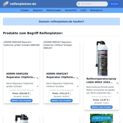 Screenshot reifenplatzer.de