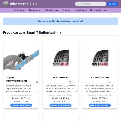 Screenshot reifentechnik.eu