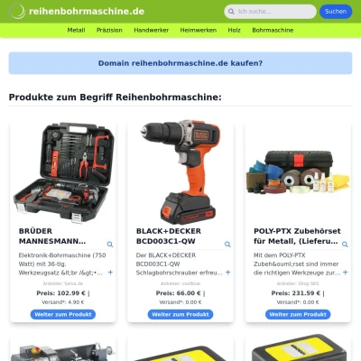 Screenshot reihenbohrmaschine.de