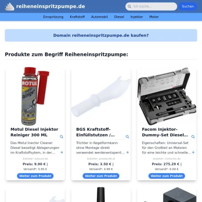 Screenshot reiheneinspritzpumpe.de