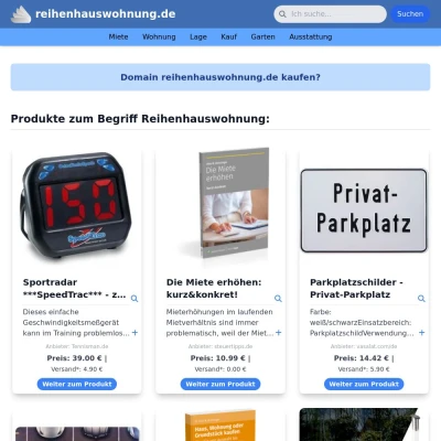 Screenshot reihenhauswohnung.de