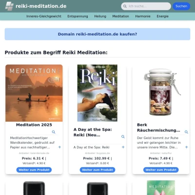 Screenshot reiki-meditation.de