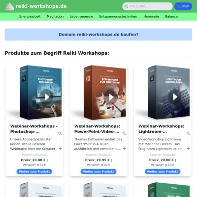 Screenshot reiki-workshops.de