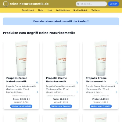 Screenshot reine-naturkosmetik.de