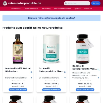 Screenshot reine-naturprodukte.de