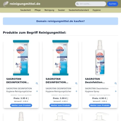 Screenshot reinigungmittel.de