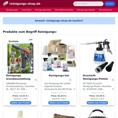 Screenshot reinigungs-shop.de