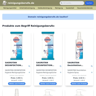 Screenshot reinigungsberufe.de