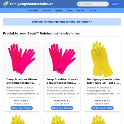 Screenshot reinigungshandschuhe.de