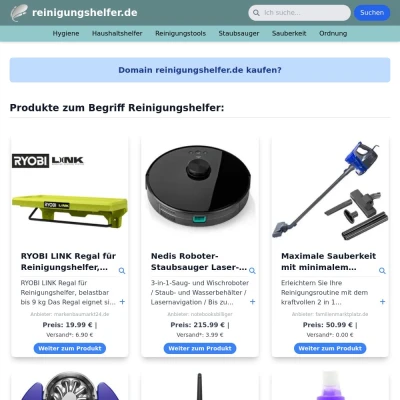 Screenshot reinigungshelfer.de