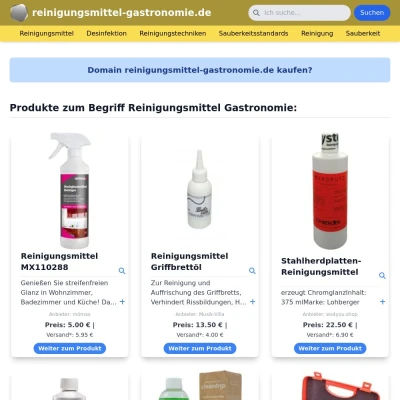 Screenshot reinigungsmittel-gastronomie.de