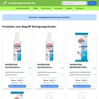 Screenshot reinigungsrituale.de