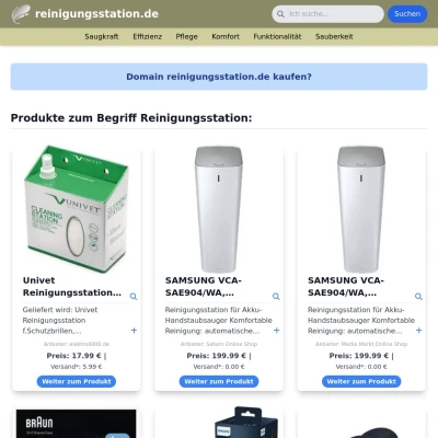 Screenshot reinigungsstation.de