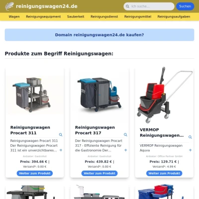 Screenshot reinigungswagen24.de