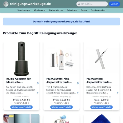 Screenshot reinigungswerkzeuge.de