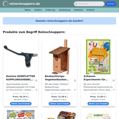 Screenshot reinschnuppern.de