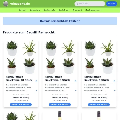 Screenshot reinzucht.de
