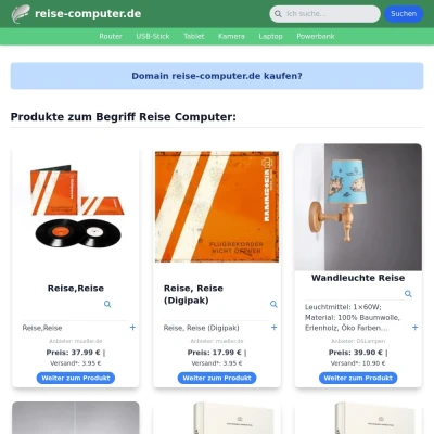 Screenshot reise-computer.de