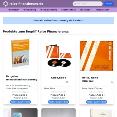 Screenshot reise-finanzierung.de