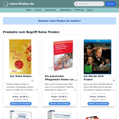 Screenshot reise-finden.de