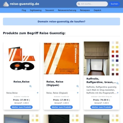 Screenshot reise-guenstig.de