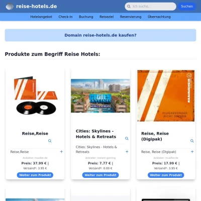 Screenshot reise-hotels.de